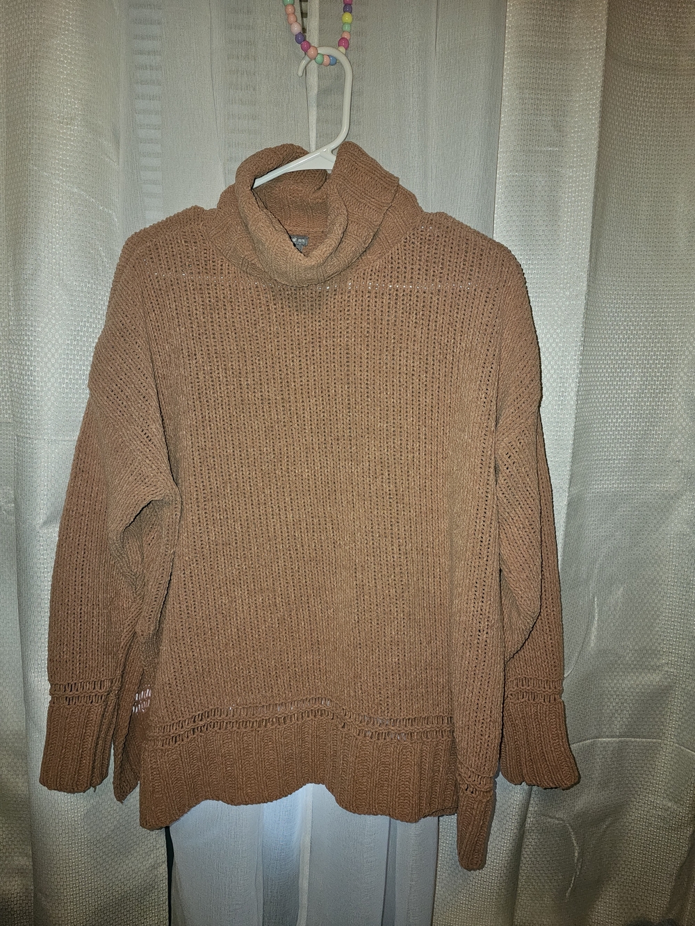 Aerie Rust Cowl Oversized Neck Knit Sweater